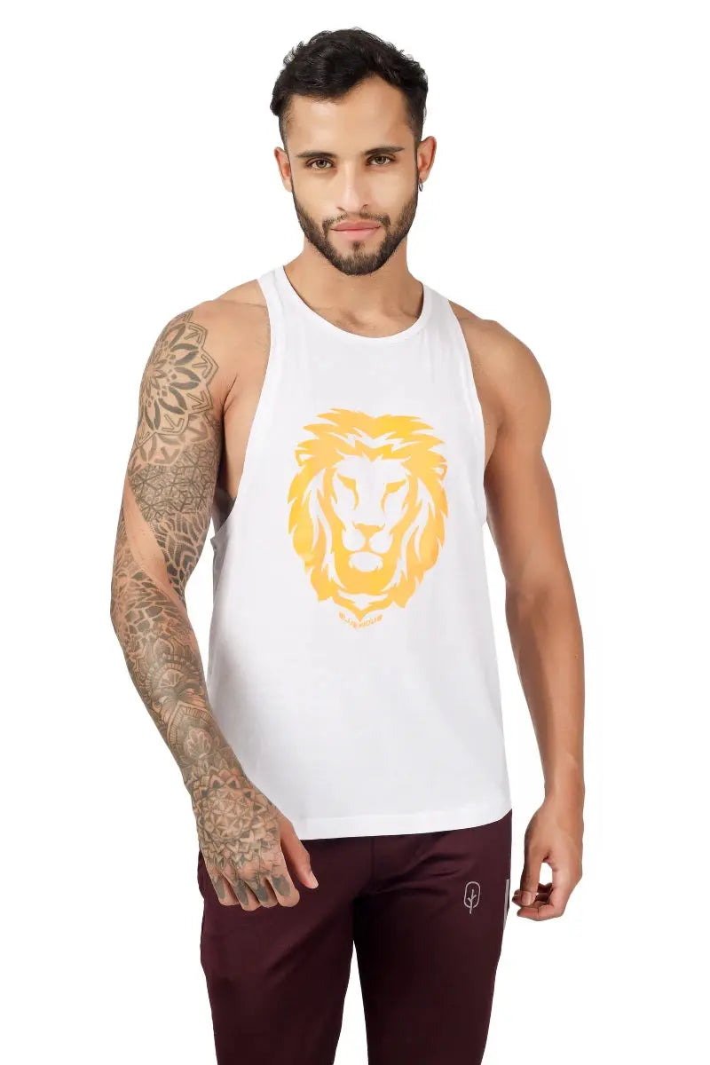 graphic printed vest for men