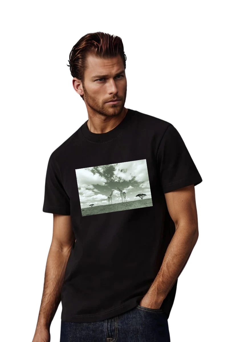 round neck t-shirt men