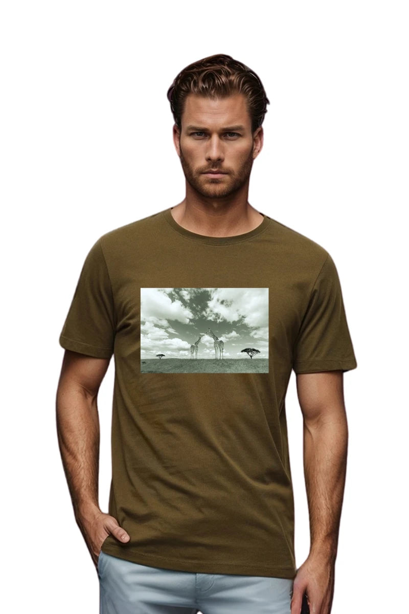 round neck t-shirt men