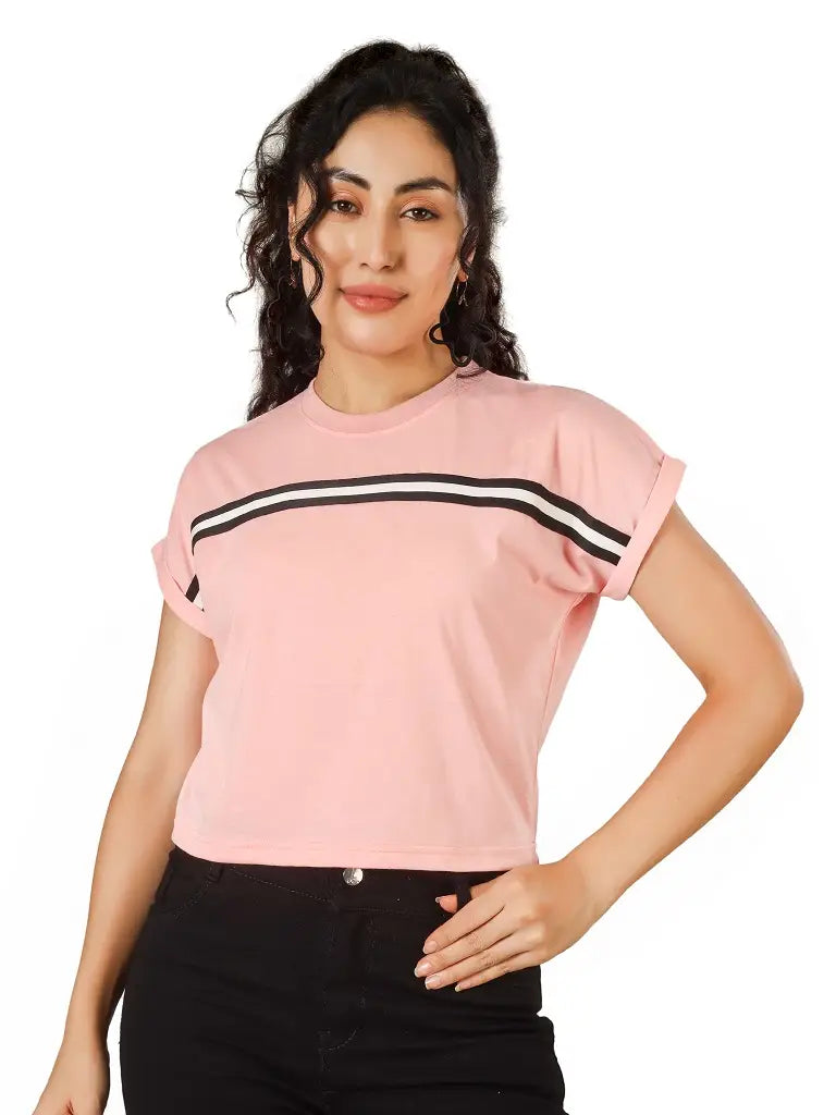 BlueFicus Casual Roll Up Sleeves Solid Women Top