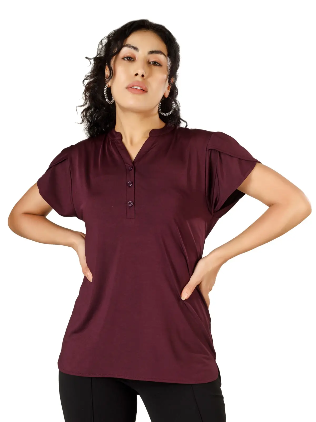 BLUEFICUS Casual Regular Sleeves Solid Women Top