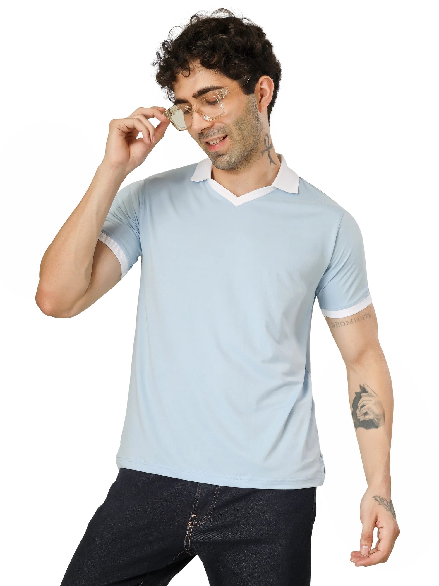 Men's Polo T-shirt Blueficus