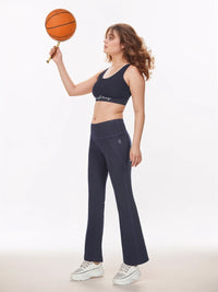 flared ankle-length workout pants