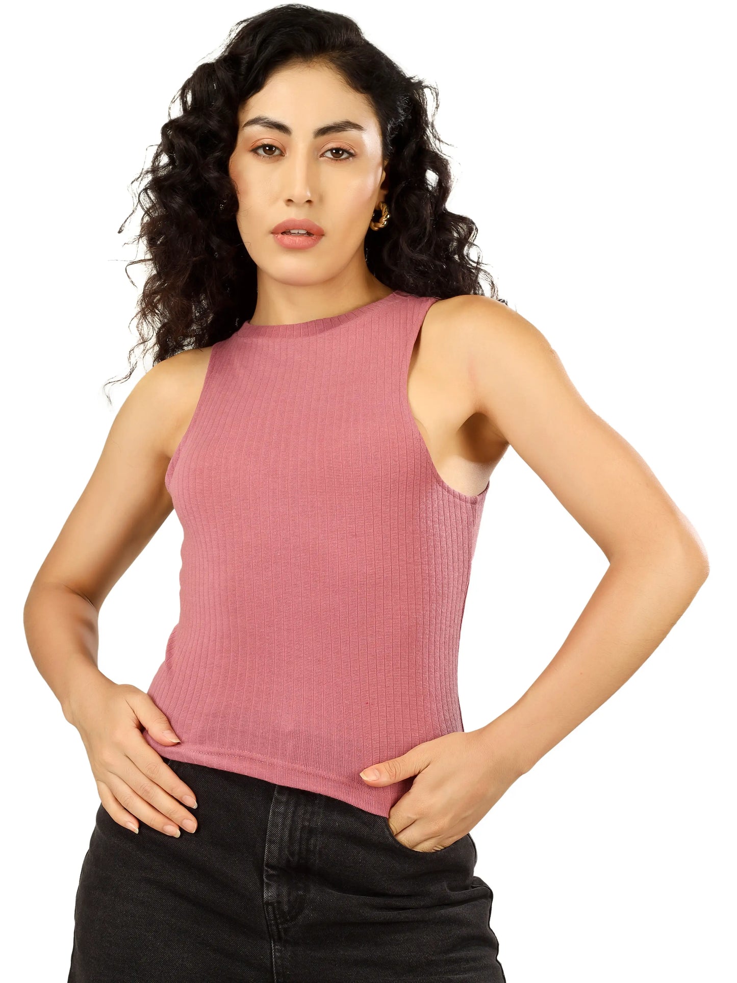 Blueficus Casual Sleeveless Solid Women  Top