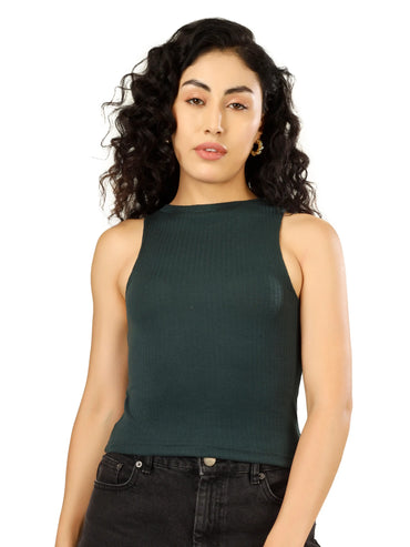 Blueficus Casual Sleeveless Solid Women  Top