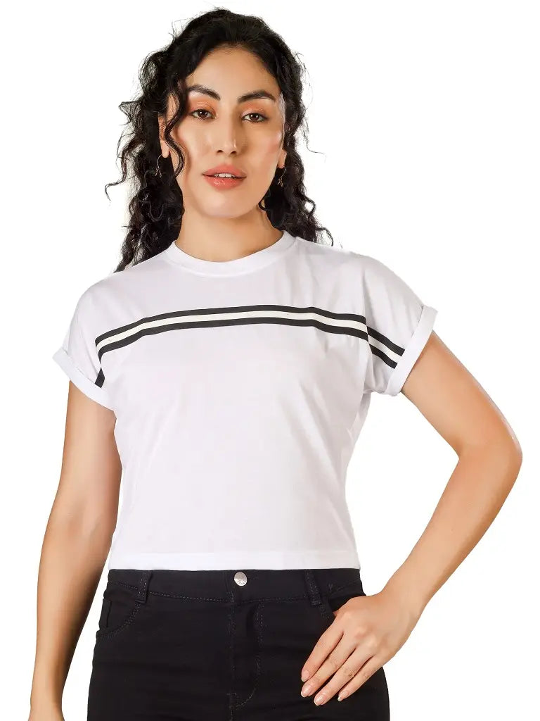 BlueFicus  Casual Roll Up Sleeves Solid Women  Top