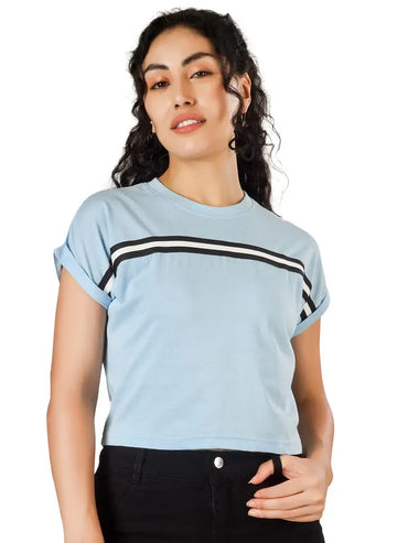 BlueFicus  Casual Roll Up Sleeves Solid Women  Top