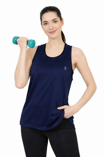 Women’s Cotton Tank Top – Breathable Sleeveless Vest for Workout, Yoga & Casual Wear Blueficus