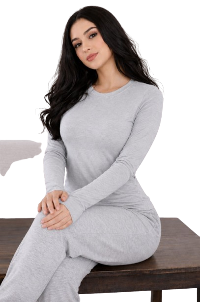 BLUEFICUS Women Cotton Blend Full Sleeve Crew Neck Top with Thumbhole